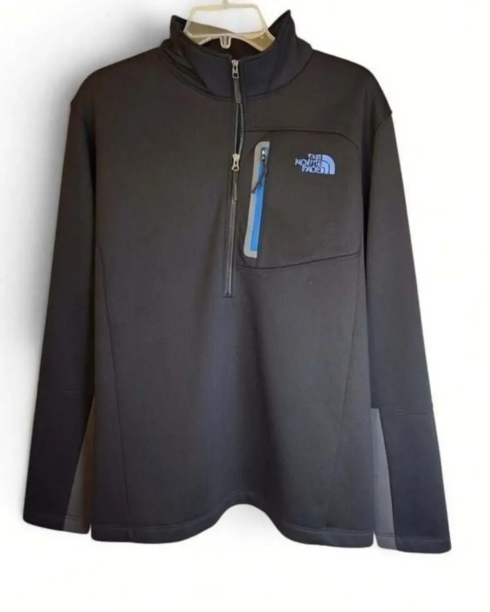 The North Face Canyonlands 1/2 Zip Fleece Pullover Black Blue Men's Large